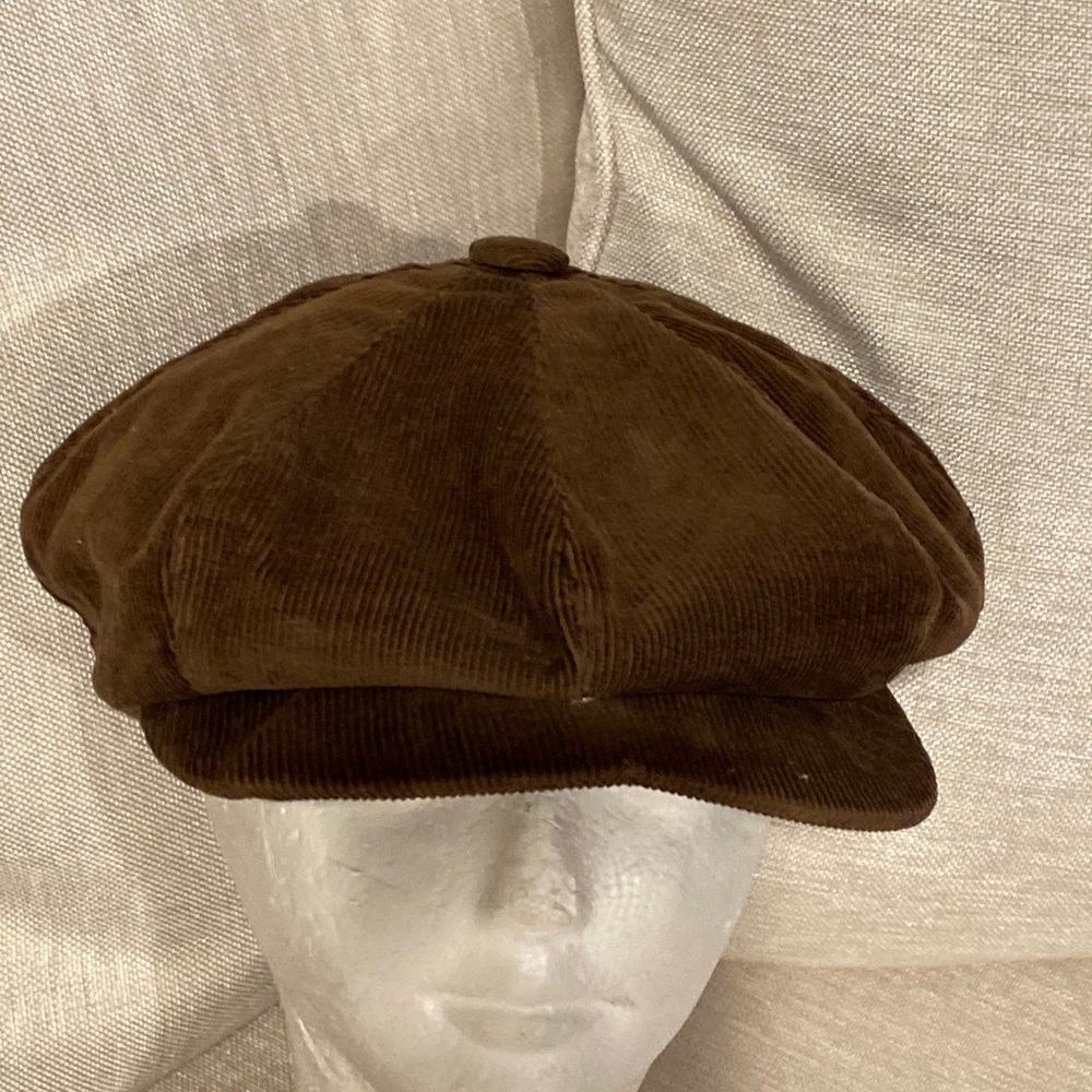 VINTAGE corduroy brown Beret Hat 7 1/4 late 1960’s PREMIER QUALITY KNOX New York